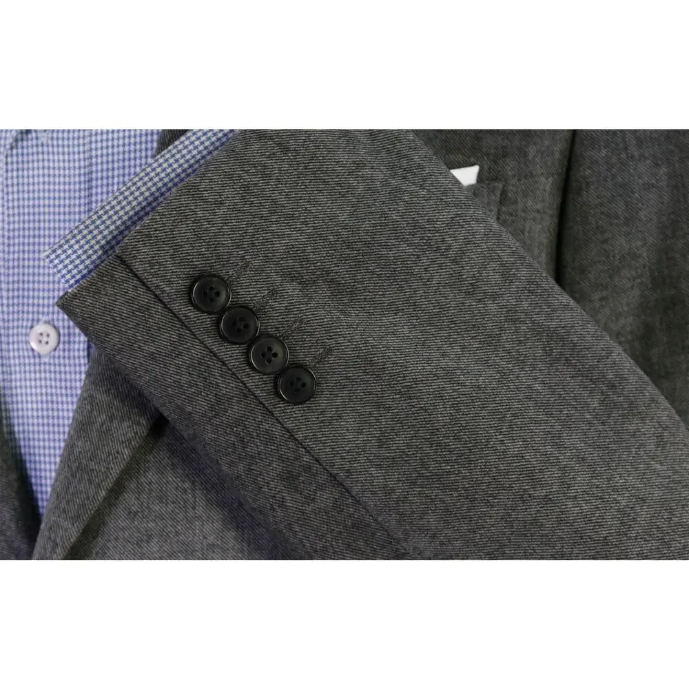 Armani Collezioni Mens Modern Fit Gray Velvet 2-Btn Blazer Jacket 40R